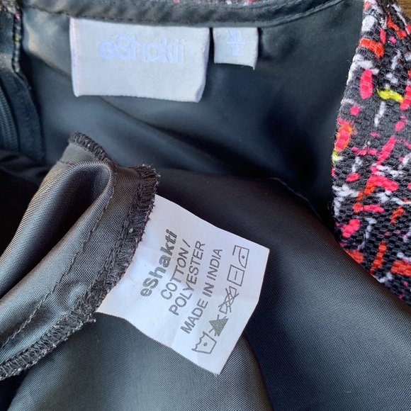 Eshakti XL Pink Yellow Sweater-Print Swoop Neckline - Picture 6 of 7